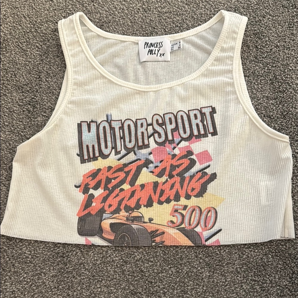 Women's Graphic Crop Top Size Small